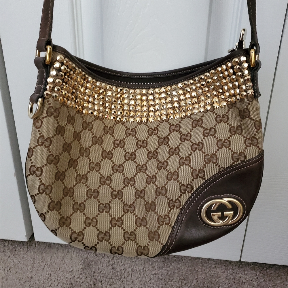 Gucci Britt Brown Crossbody Handbag